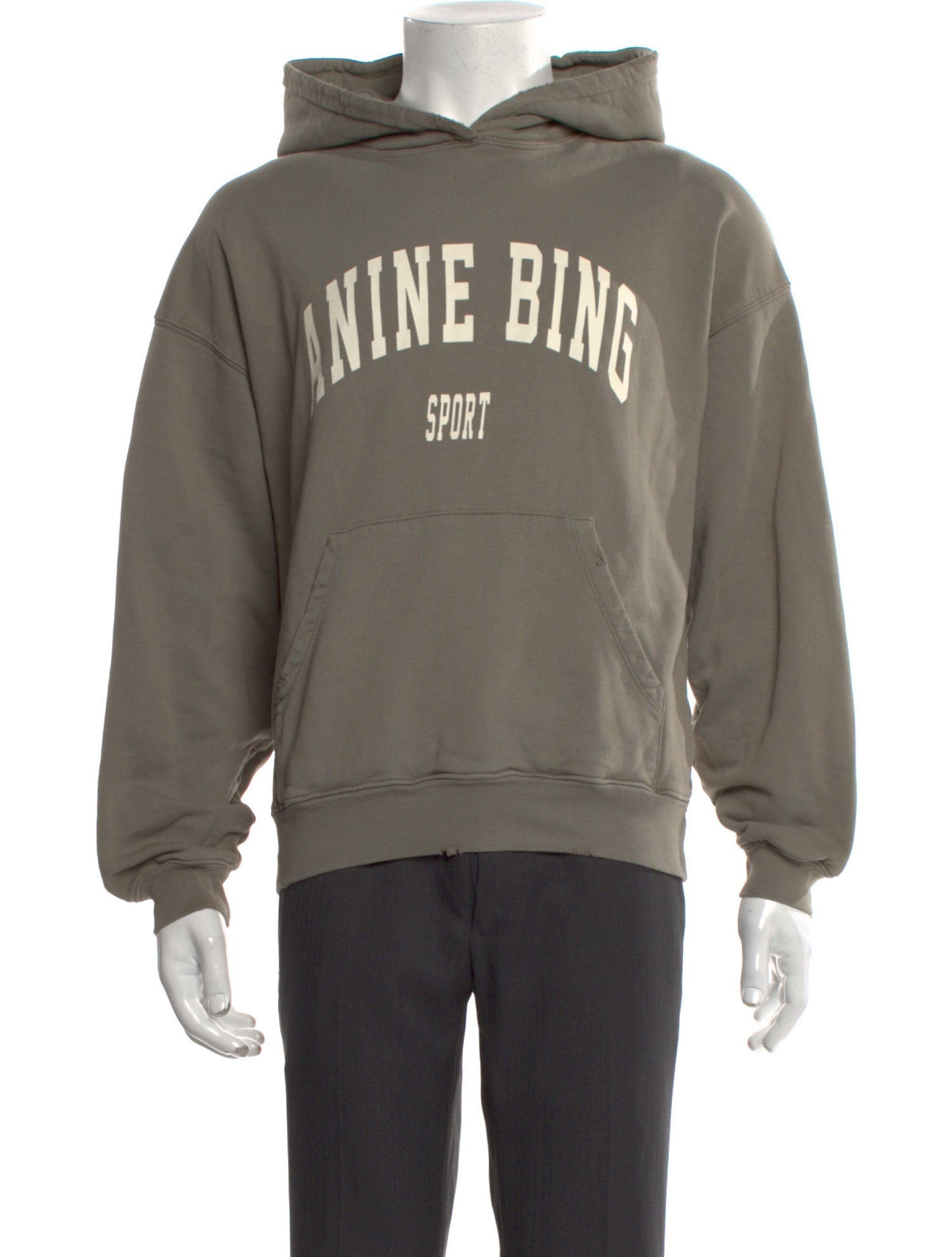 Anine Bing Graphic Print Crew Neck Hoodie