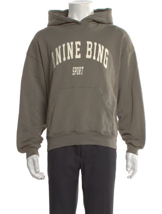 Anine Bing Graphic Print Crew Neck Hoodie