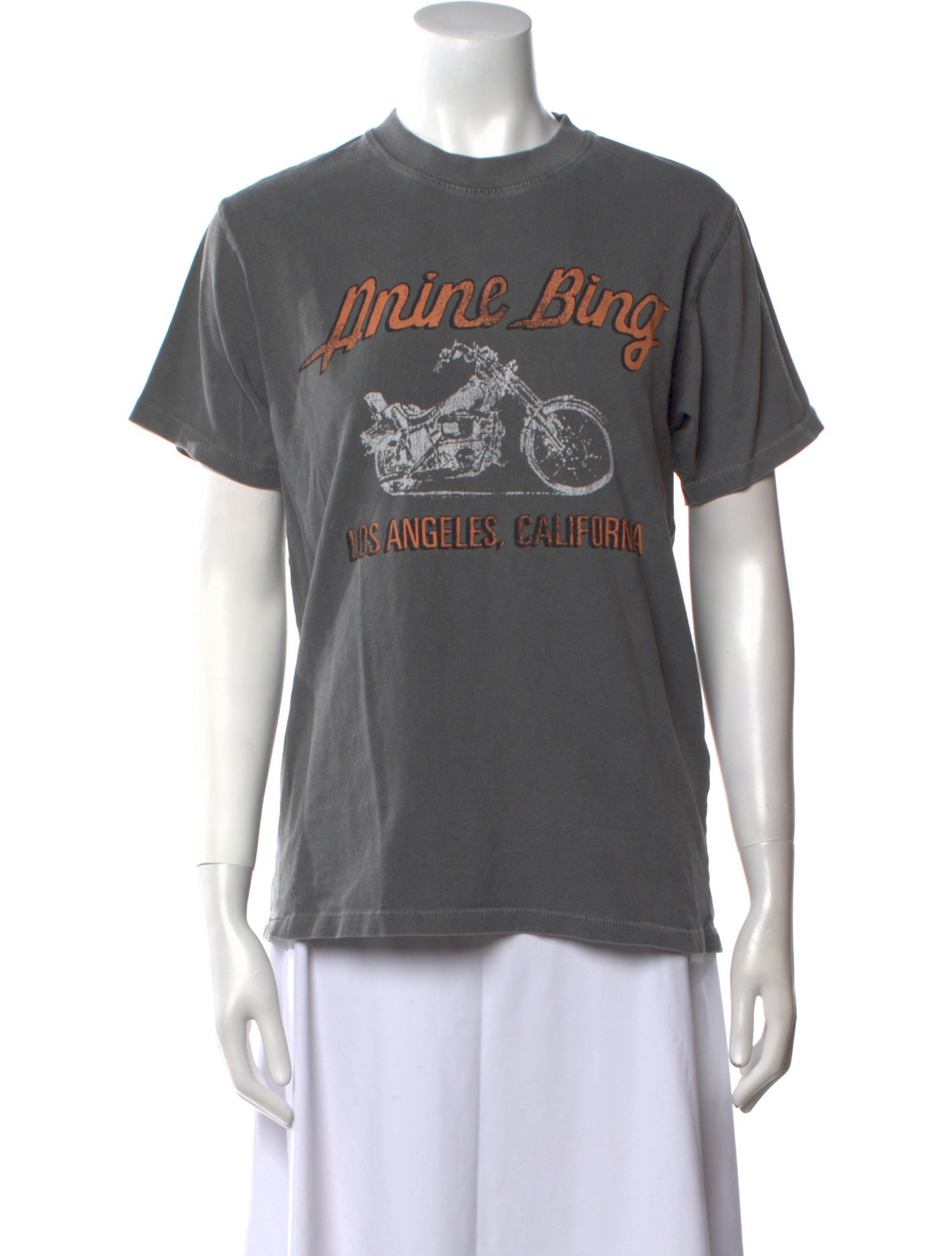 Anine Bing Graphic Print Crew Neck T-Shirt