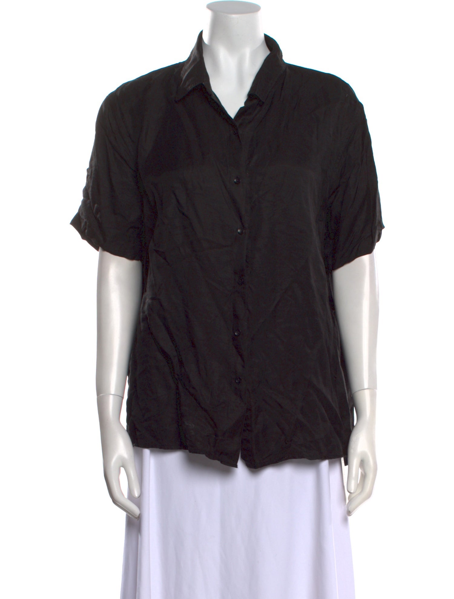 Anine Bing Short Sleeve Button-Up Top