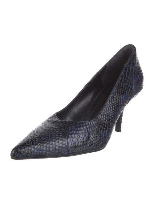 Anine Bing Embossed Leather Animal Print Pumps