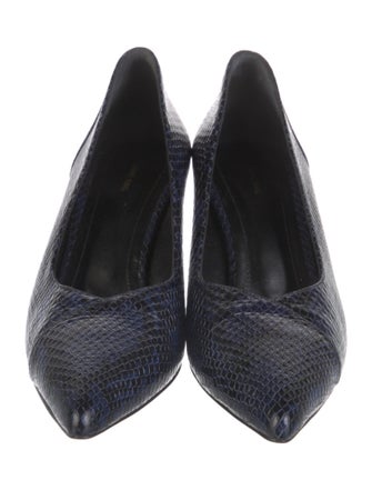 Anine Bing Embossed Leather Animal Print Pumps