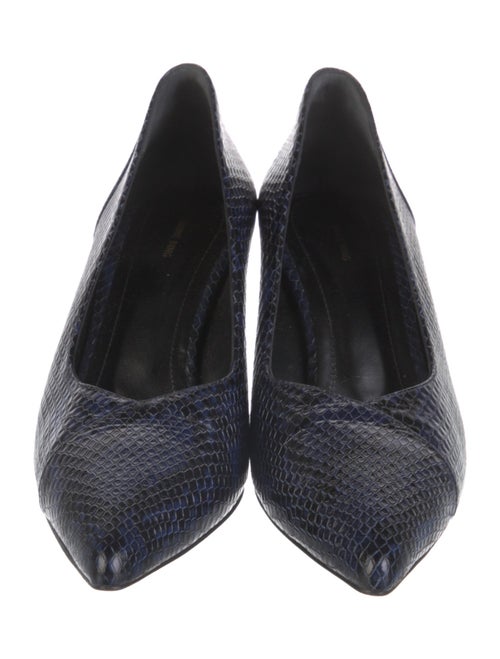 Anine Bing Embossed Leather Animal Print Pumps