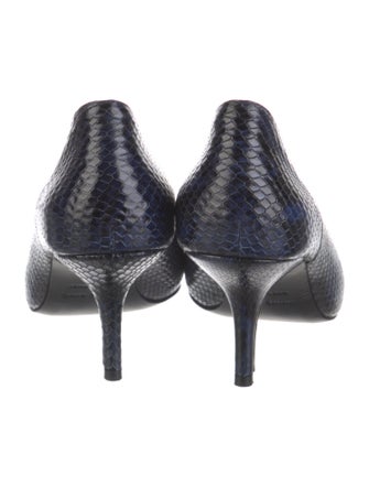 Anine Bing Embossed Leather Animal Print Pumps
