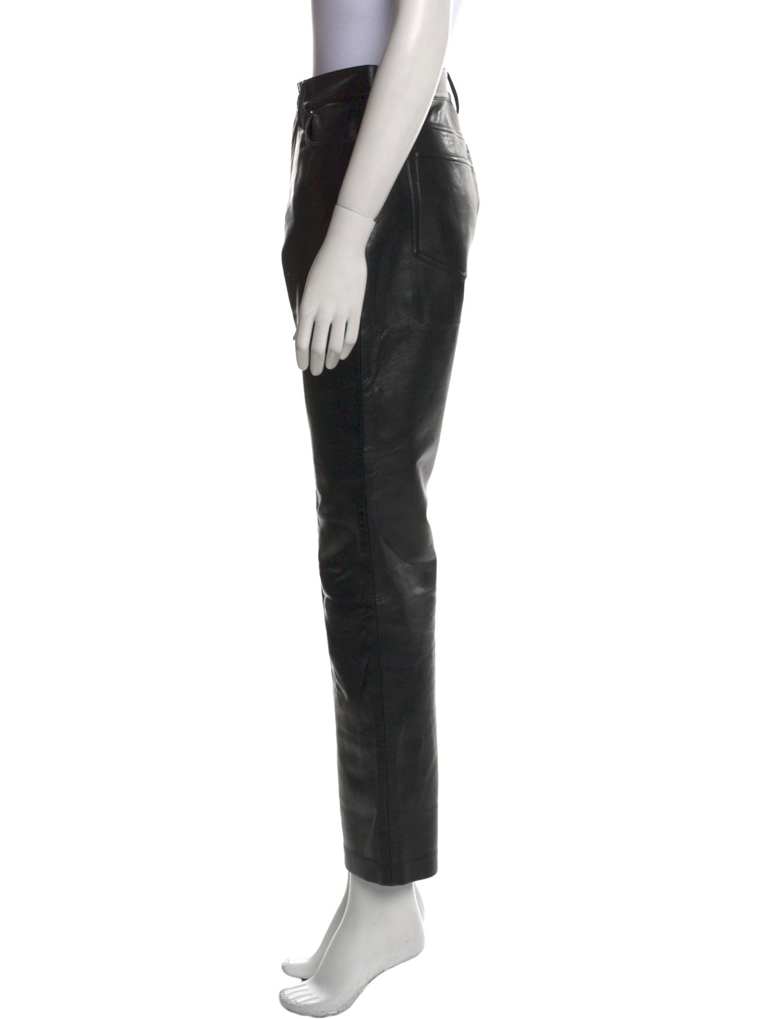 Anine Bing Leather Straight Leg Pants