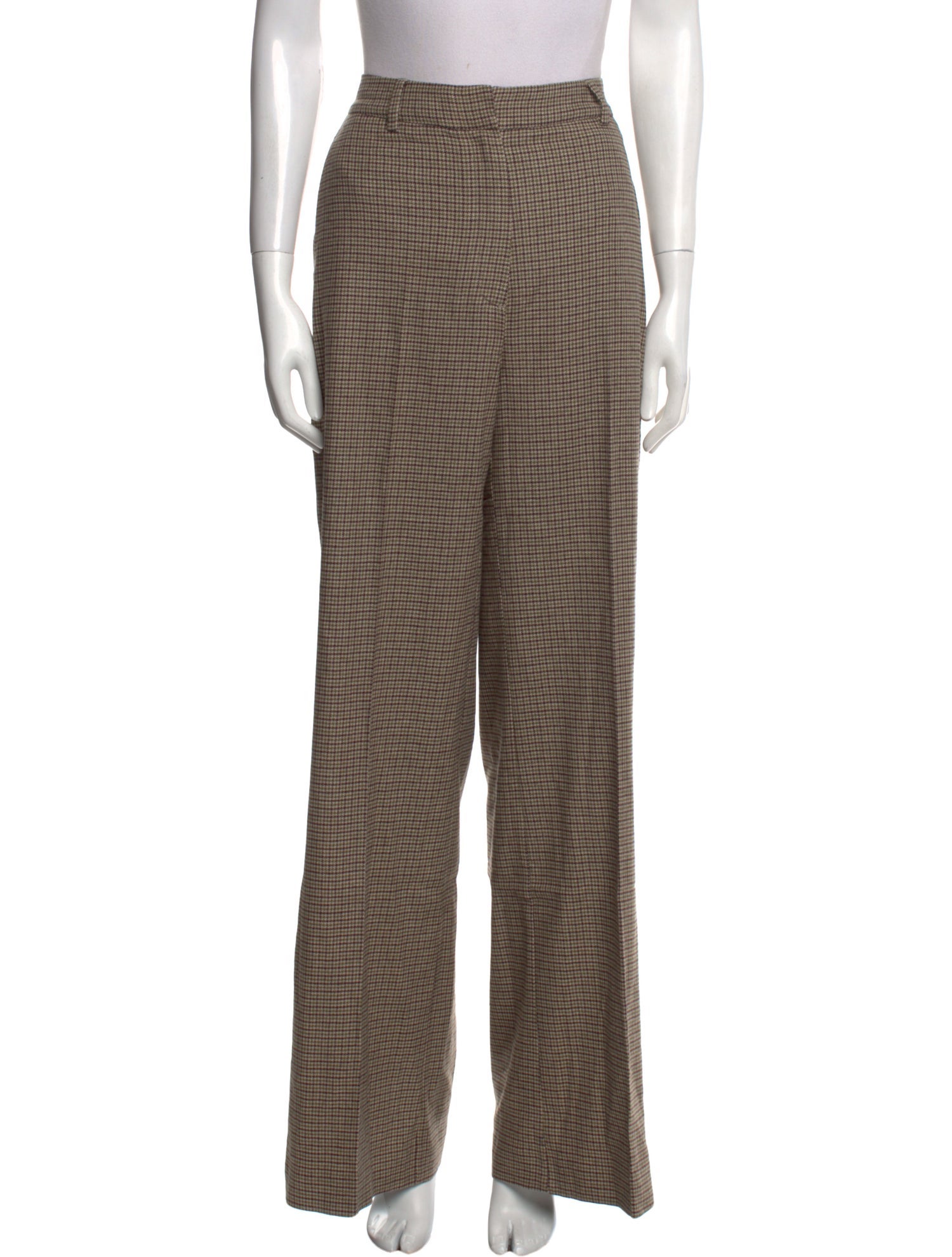 Anine Bing Plaid Print Wide Leg Pants w/ Tags