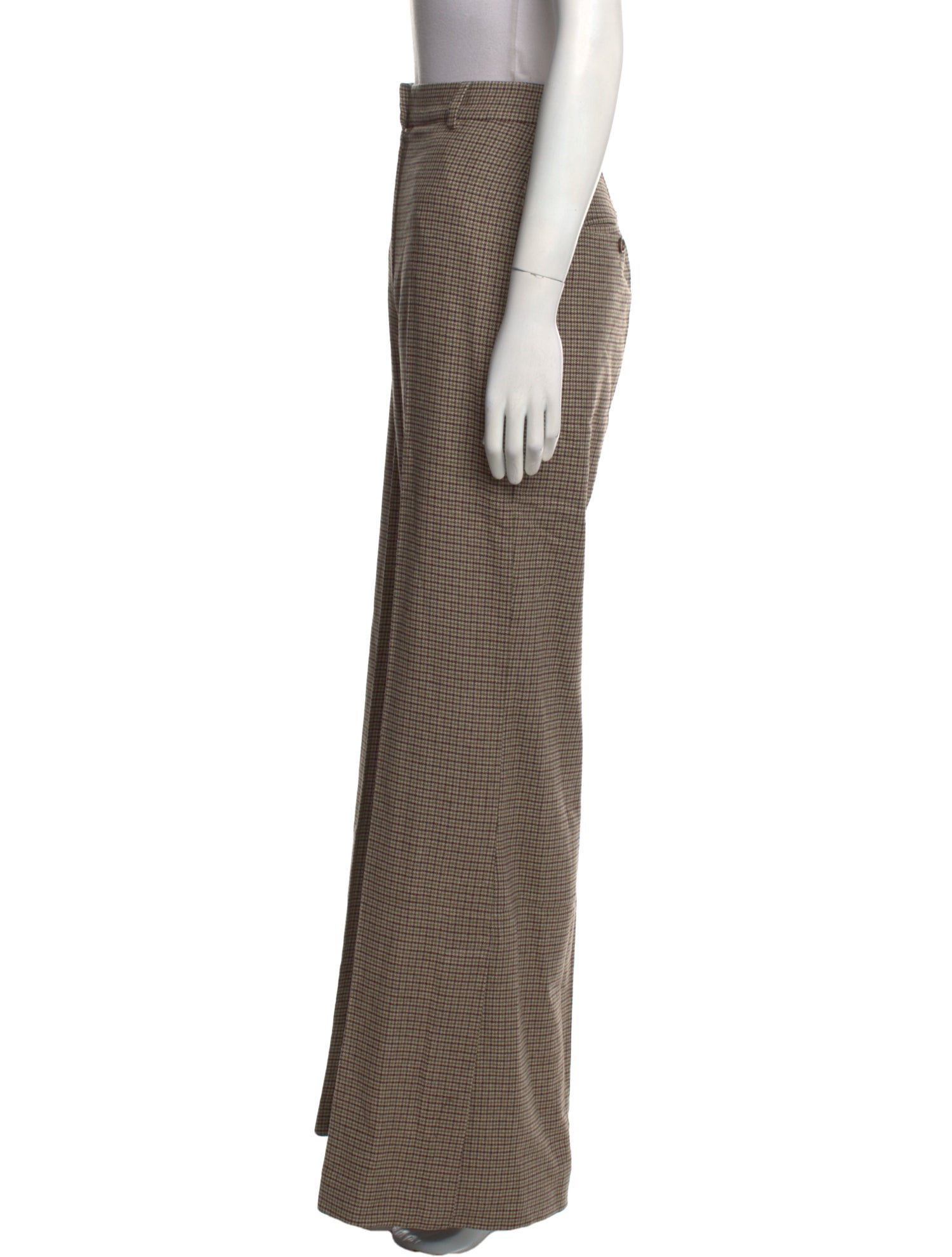 Anine Bing Plaid Print Wide Leg Pants w/ Tags