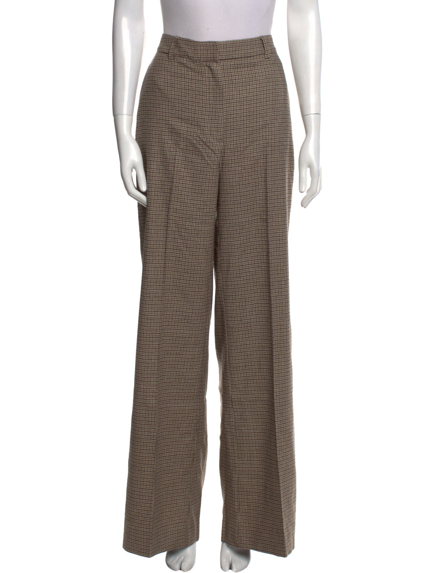 Anine Bing Plaid Print Wide Leg Pants w/ Tags