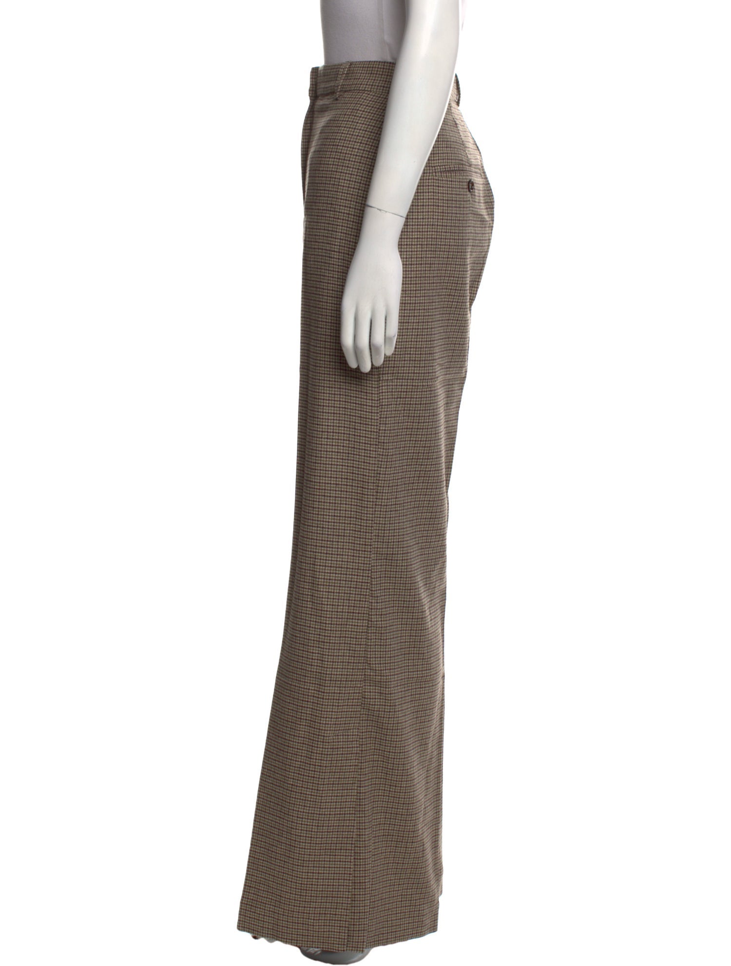 Anine Bing Plaid Print Wide Leg Pants w/ Tags