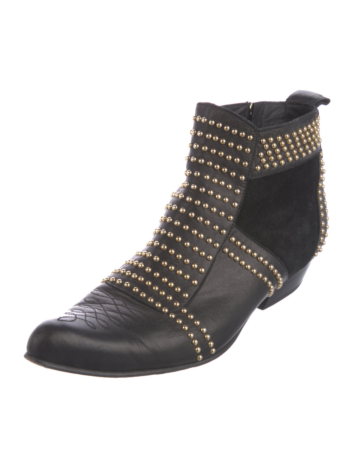 Anine Bing Leather Studded Accents Boots