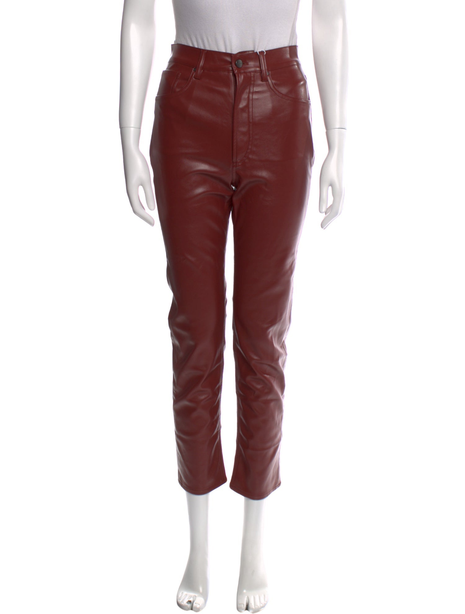 Anine Bing Leather Straight Leg Pants w/ Tags