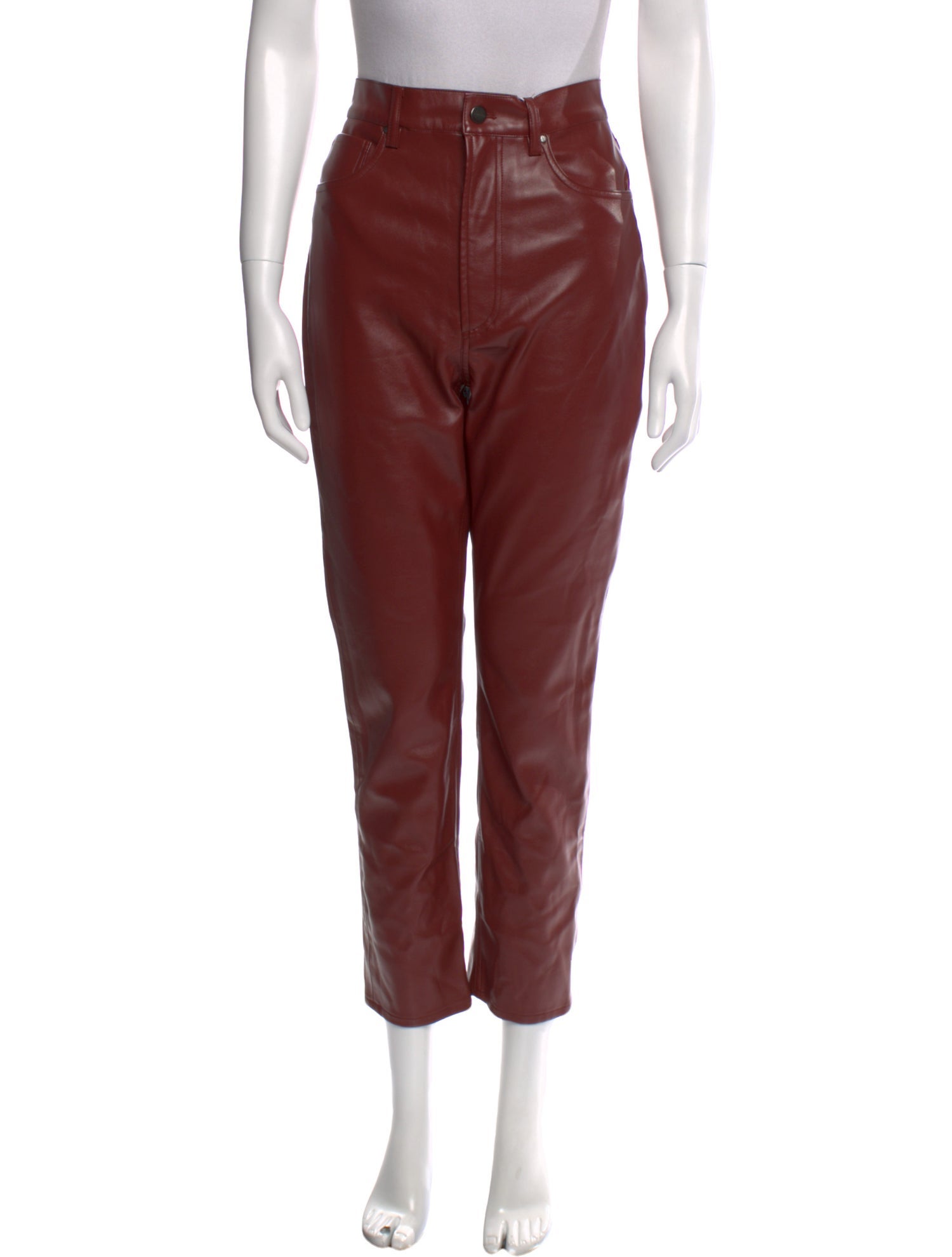 Anine Bing Leather Straight Leg Pants w/ Tags
