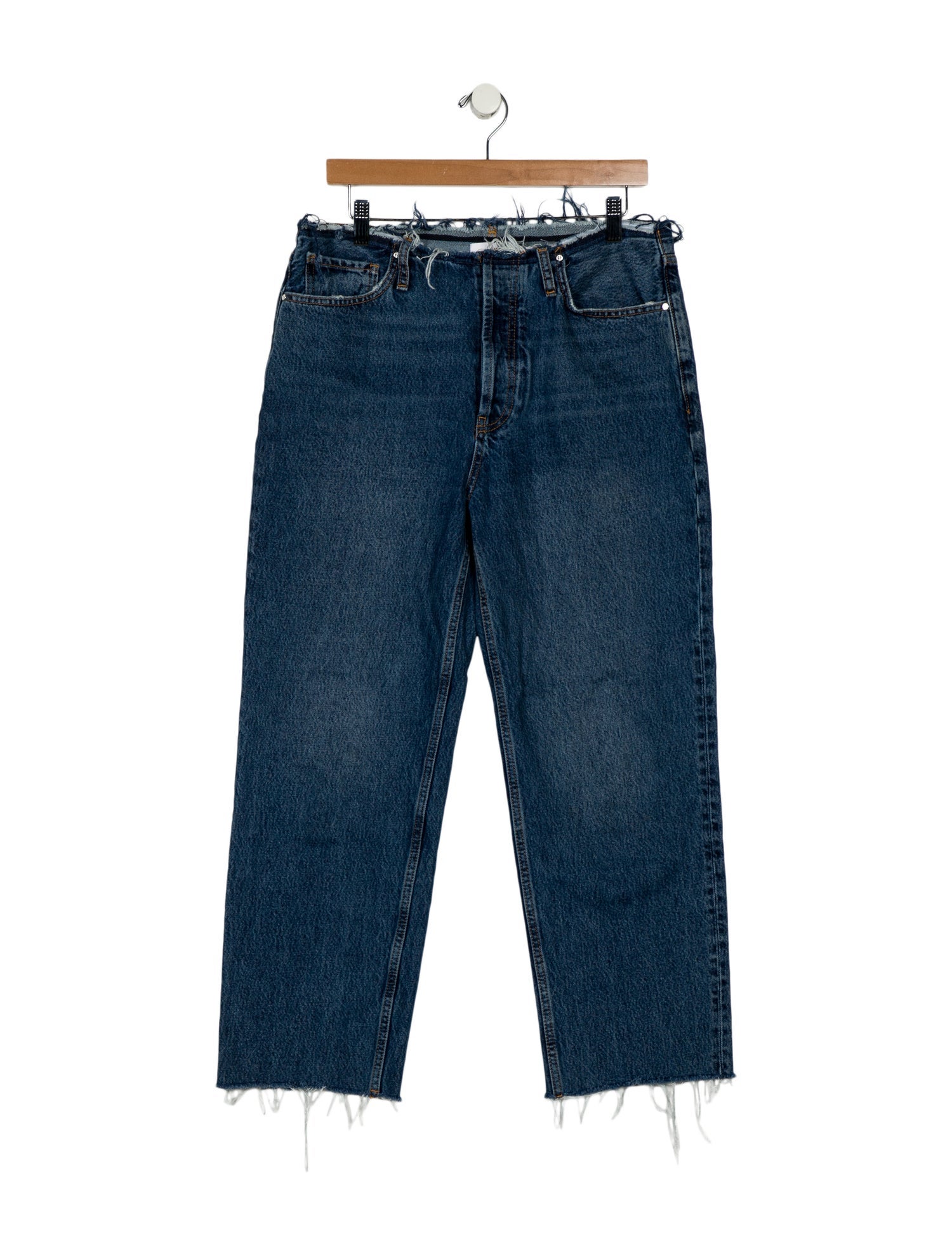 Anine Bing High-Rise Straight Leg Jeans