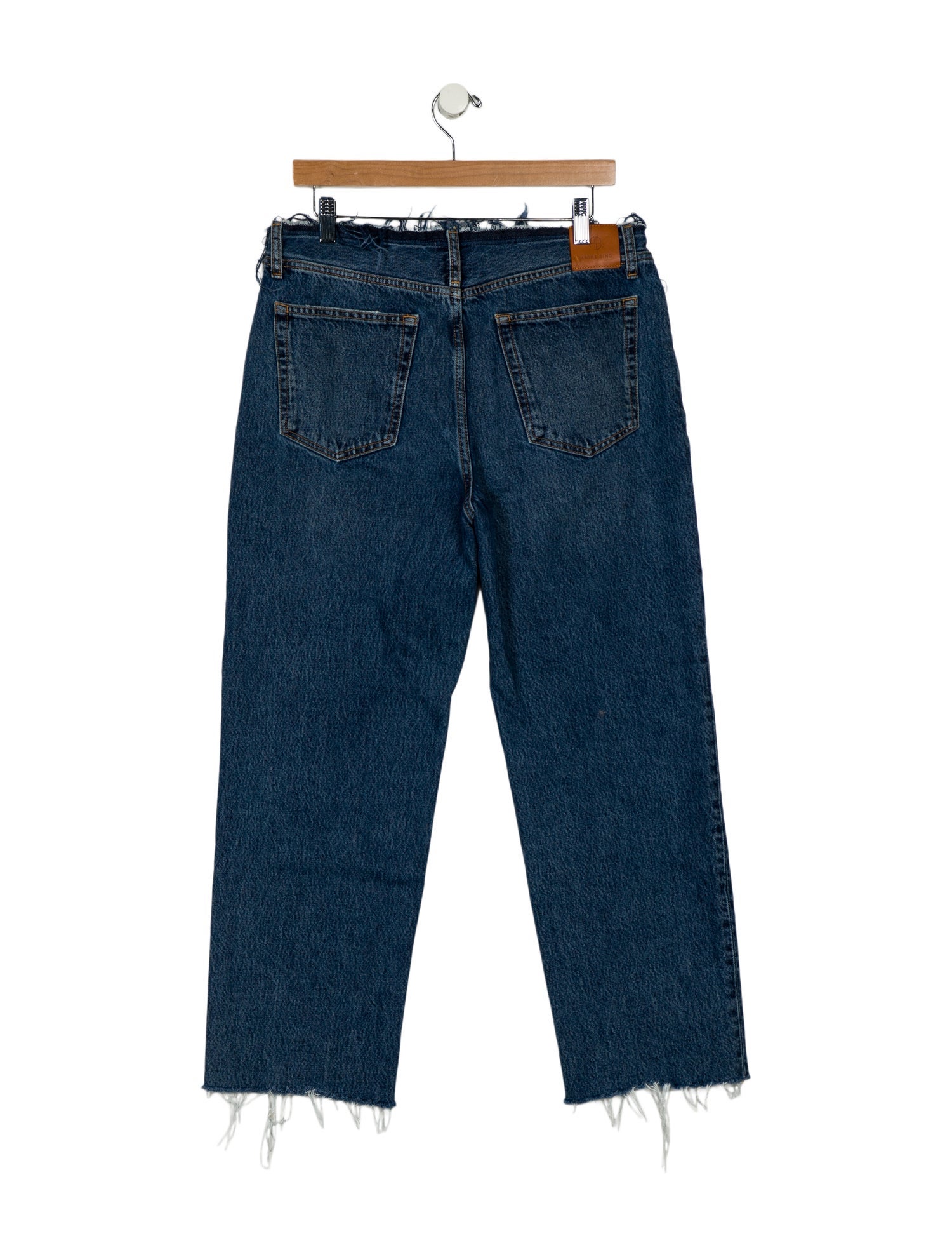 Anine Bing High-Rise Straight Leg Jeans