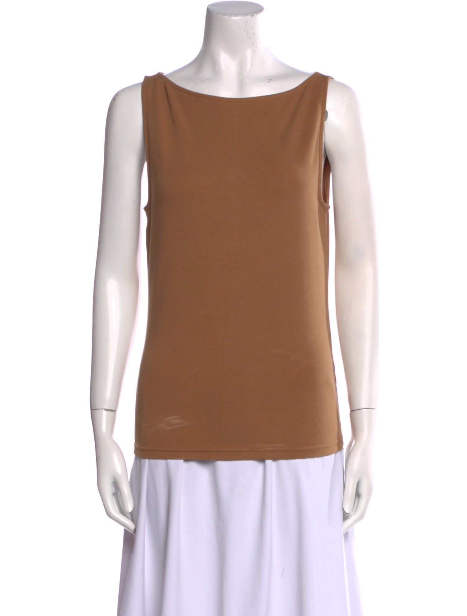 Anine Bing Bateau Neckline Sleeveless Top