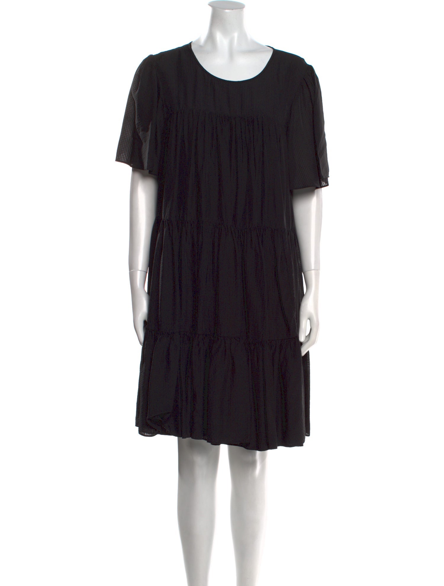 Anine Bing Scoop Neck Knee-Length Dress