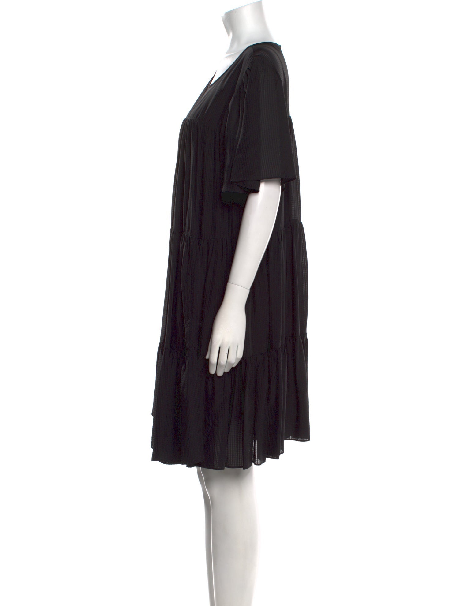 Anine Bing Scoop Neck Knee-Length Dress