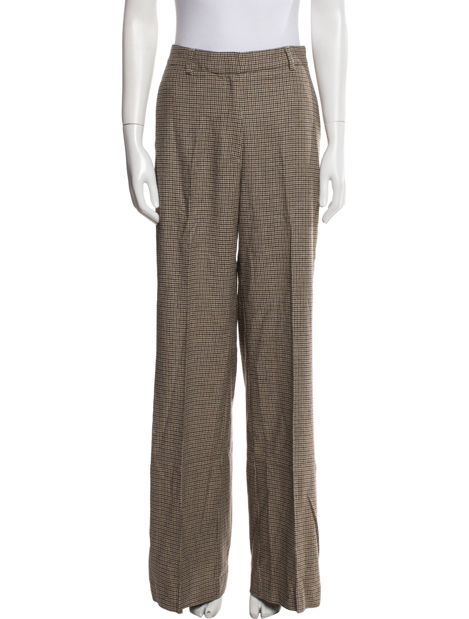 Anine Bing Plaid Print Wide Leg Pants w/ Tags