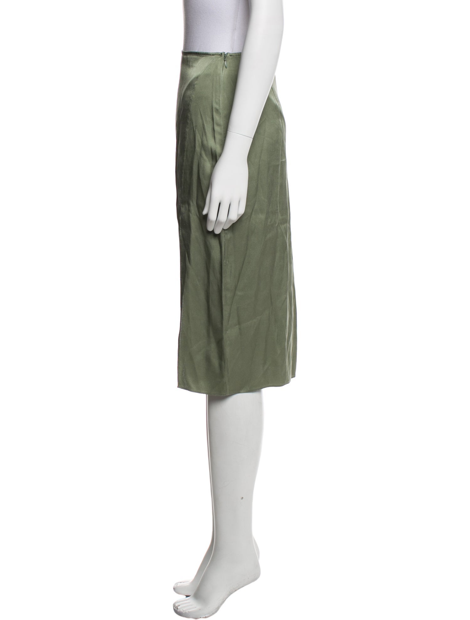 Anine Bing Silk Knee-Length Skirt