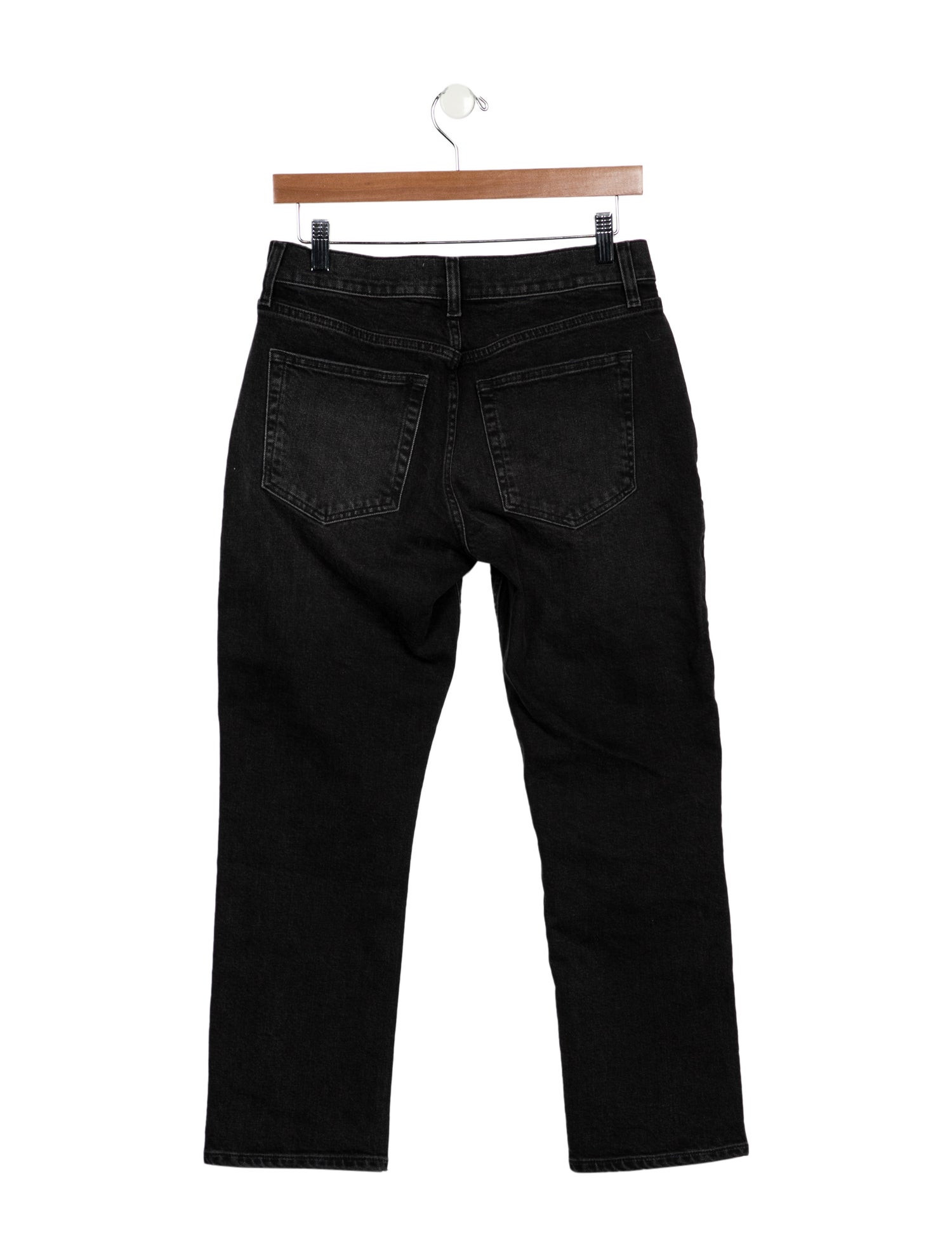 Anine Bing Mid-Rise Straight Leg Jeans