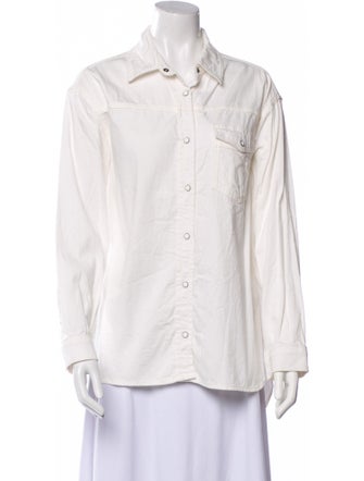 Anine Bing Long Sleeve Button-Up Top