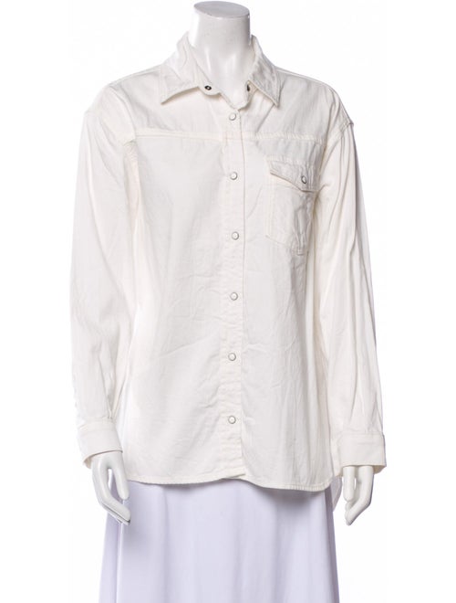 Anine Bing Long Sleeve Button-Up Top