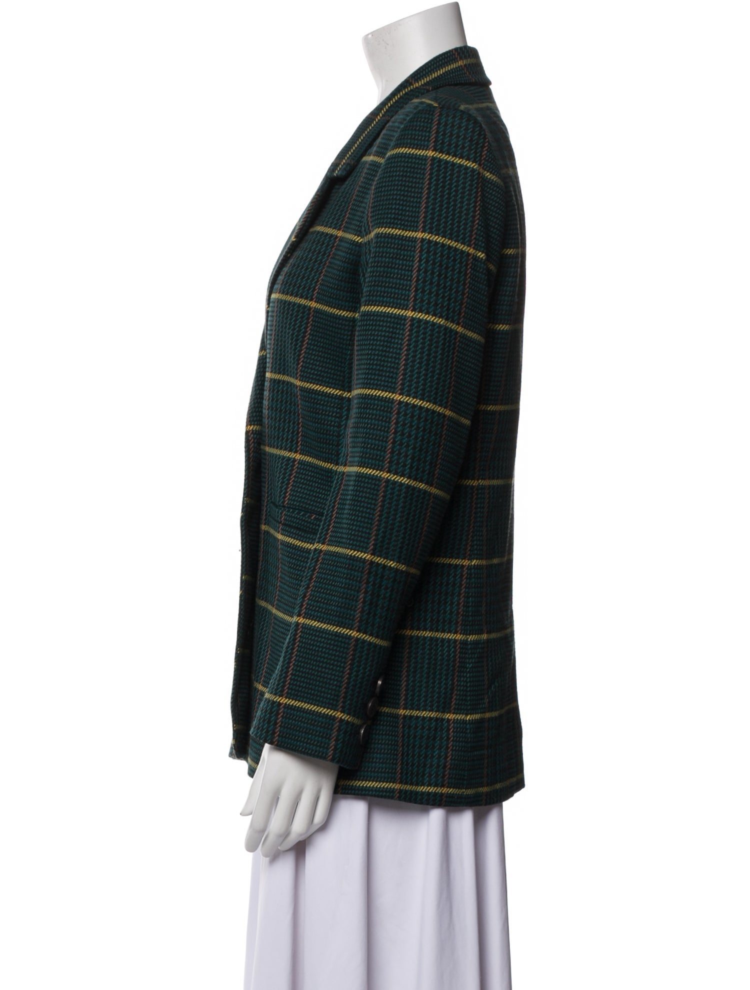 Anine Bing Plaid Print Blazer