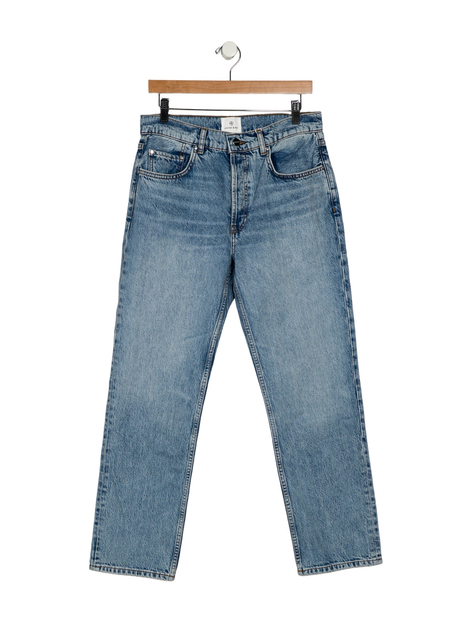 Anine Bing High-Rise Straight Leg Jeans w/ Tags