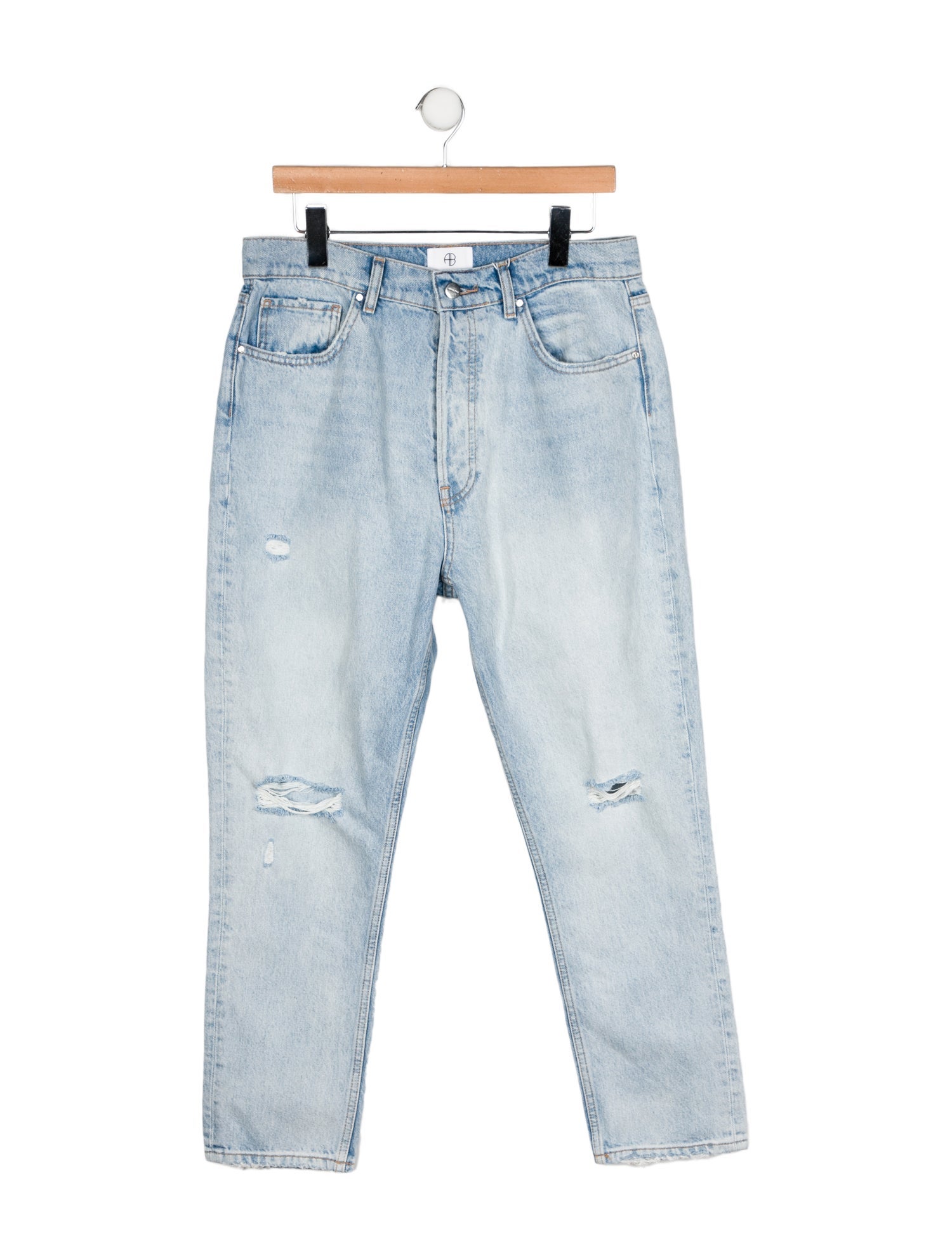 Anine Bing High-Rise Straight Leg Jeans