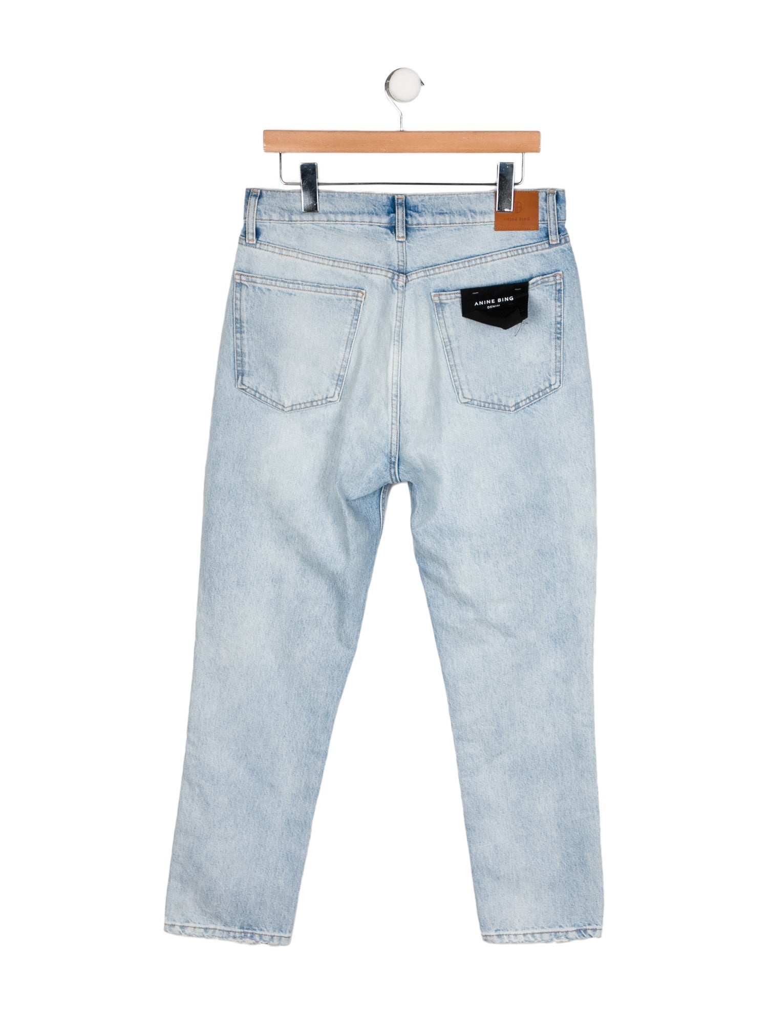 Anine Bing High-Rise Straight Leg Jeans