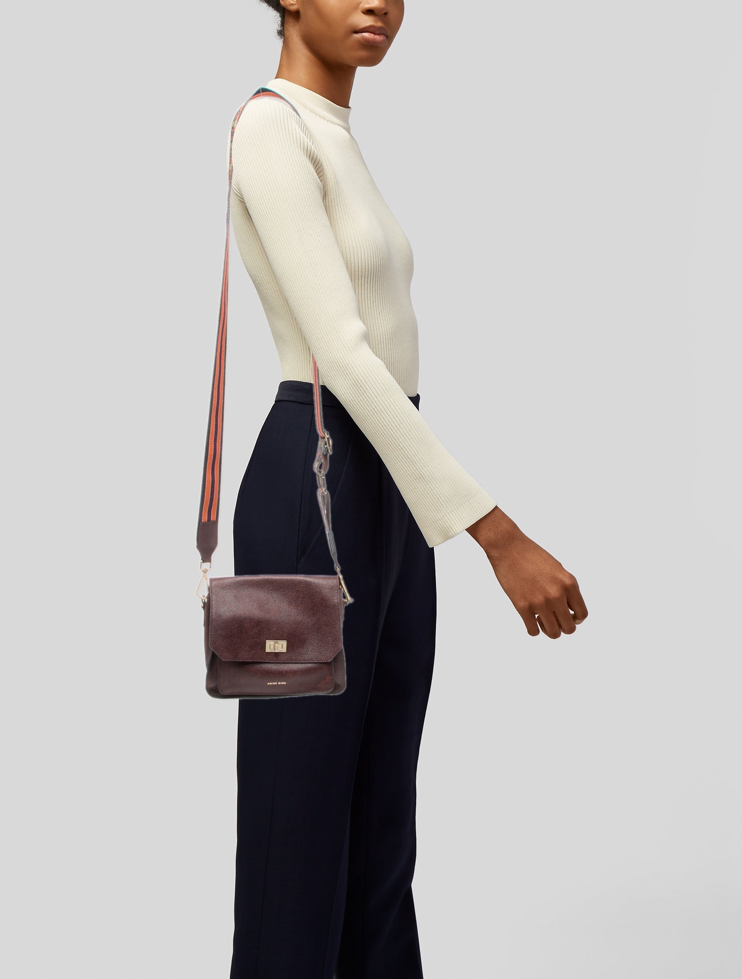 Anine Bing Leather Crossbody Bag