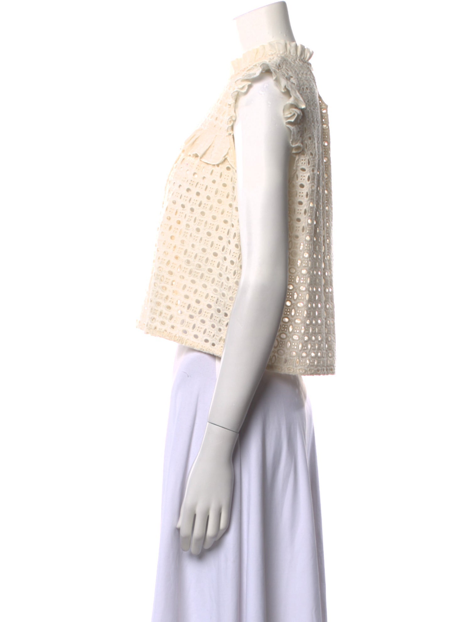 Anine Bing Mock Neck Sleeveless Crop Top