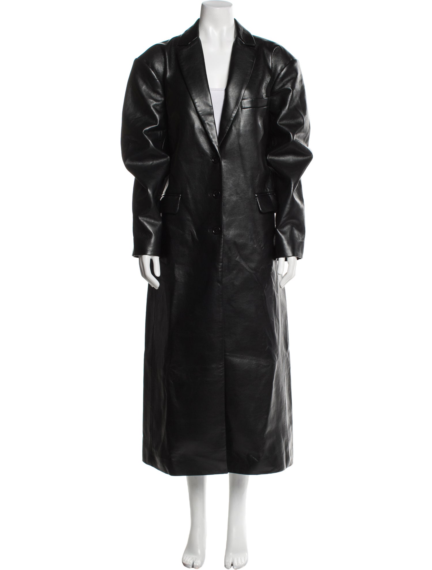 Anine Bing Leather Trench Coat
