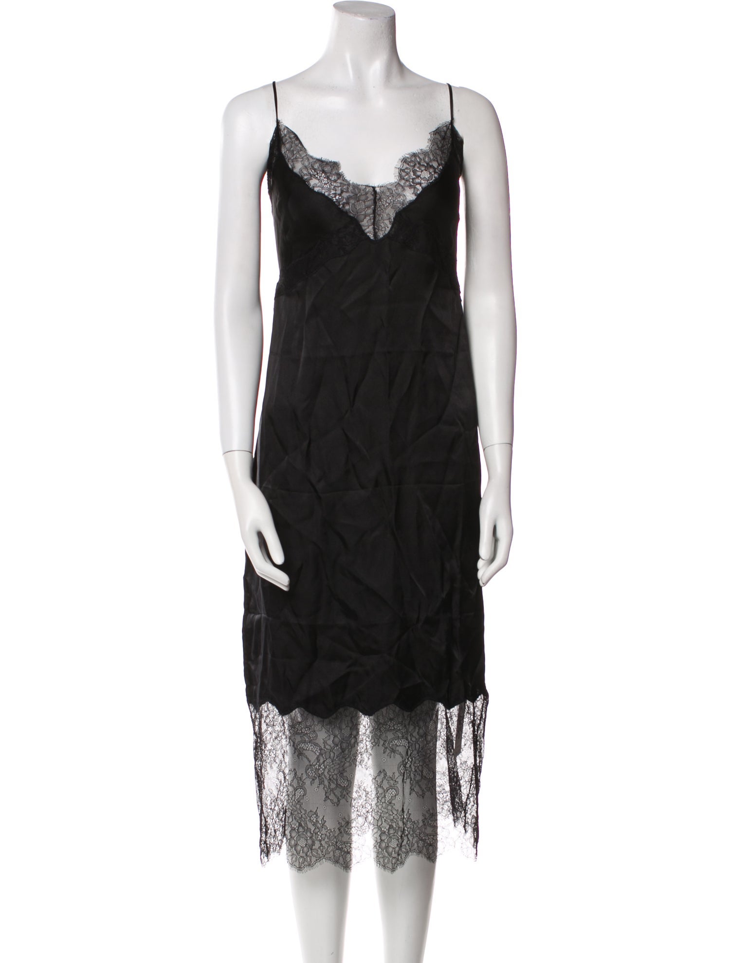 Anine Bing Silk Lace Trim Embellishment Nightgown w/ Tags