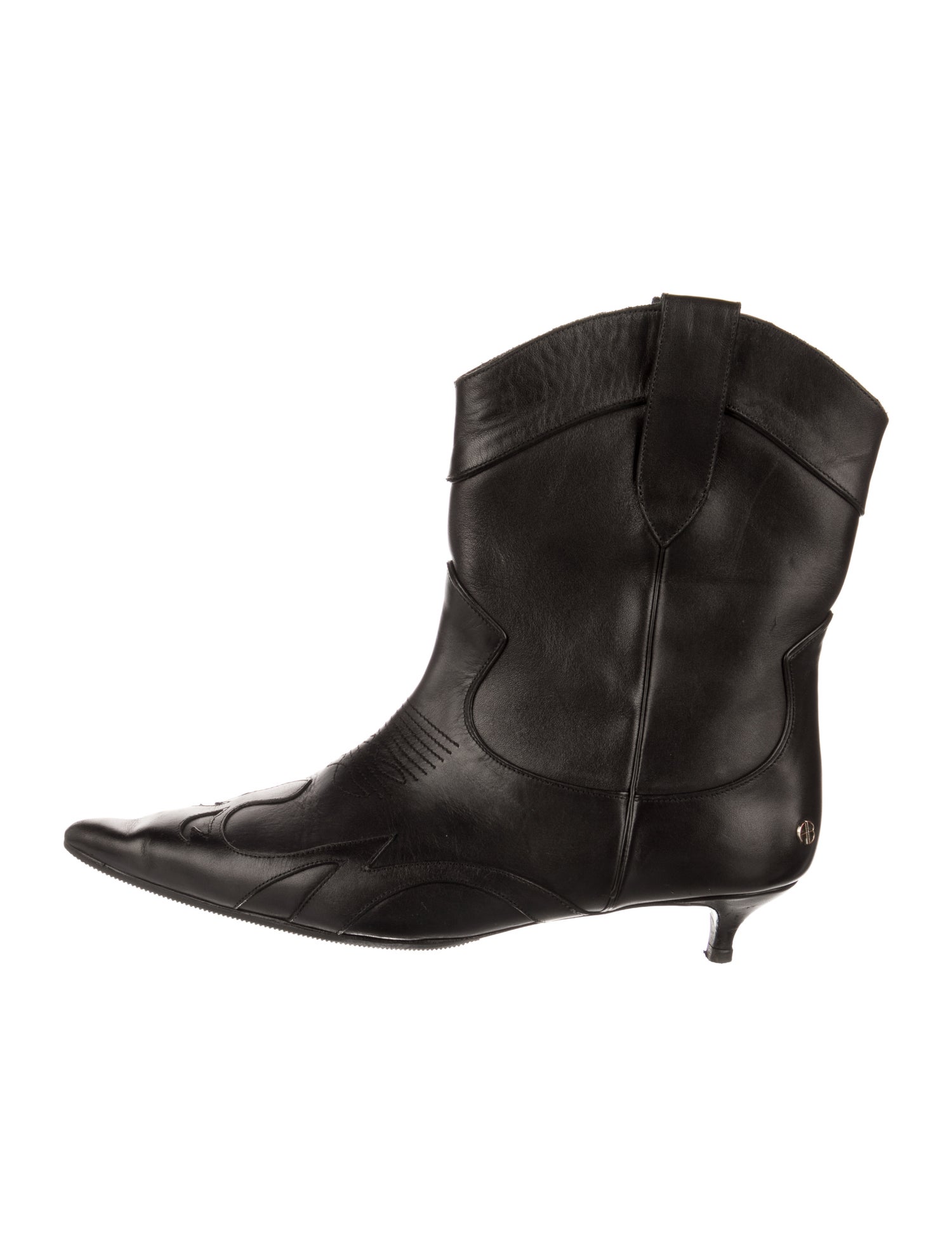 Anine Bing Leather Western Boots