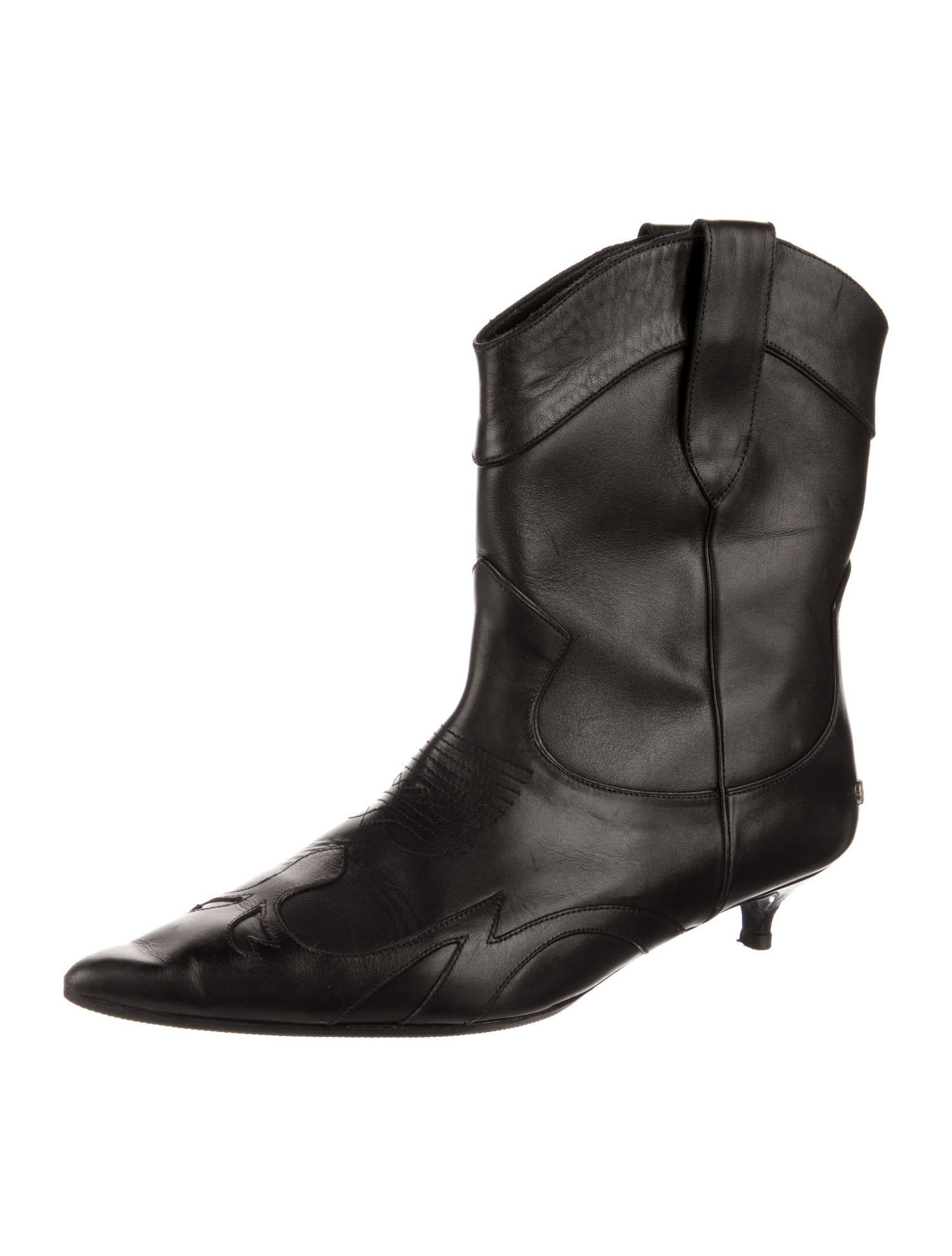Anine Bing Leather Western Boots