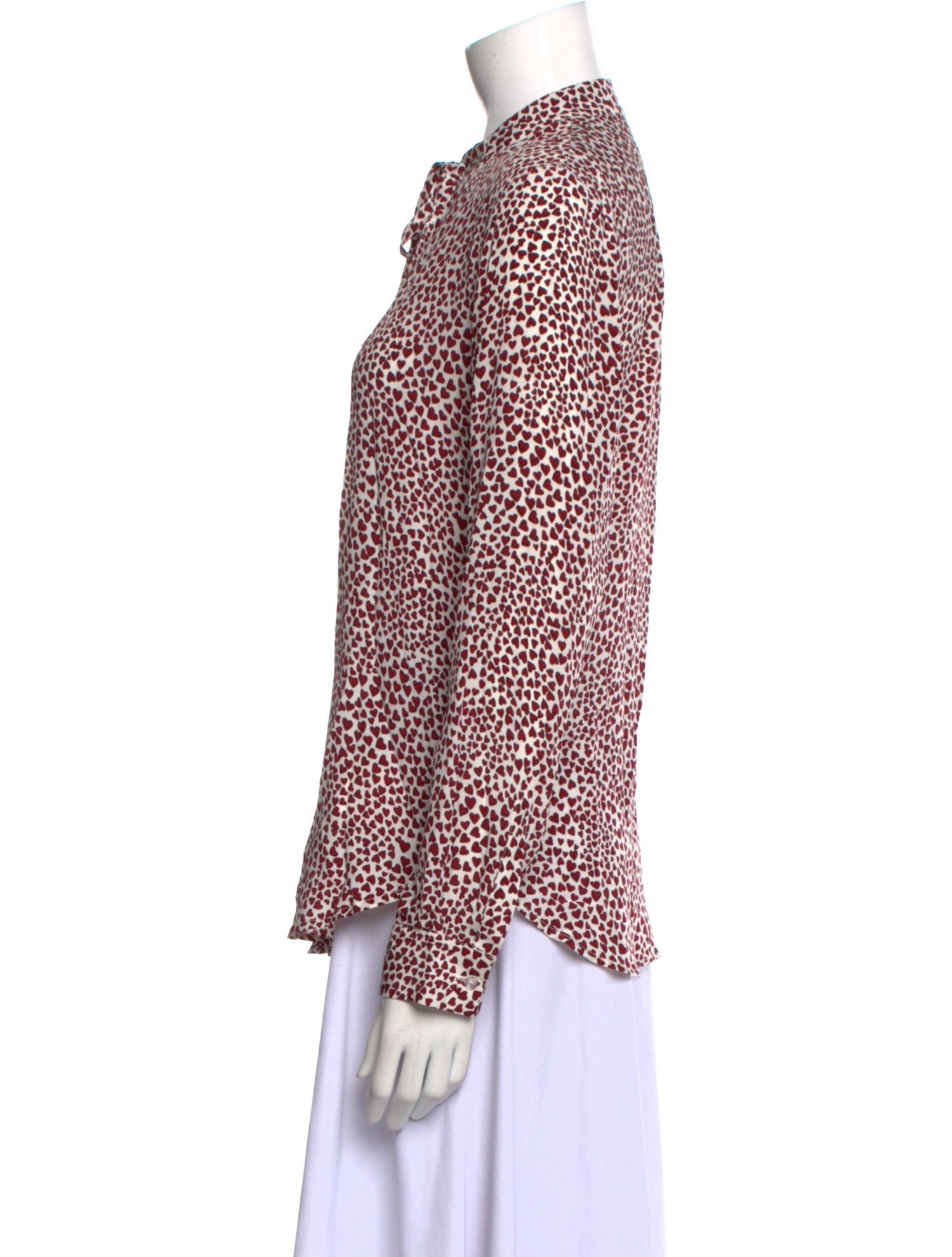 Anine Bing Silk Printed Button-Up Top