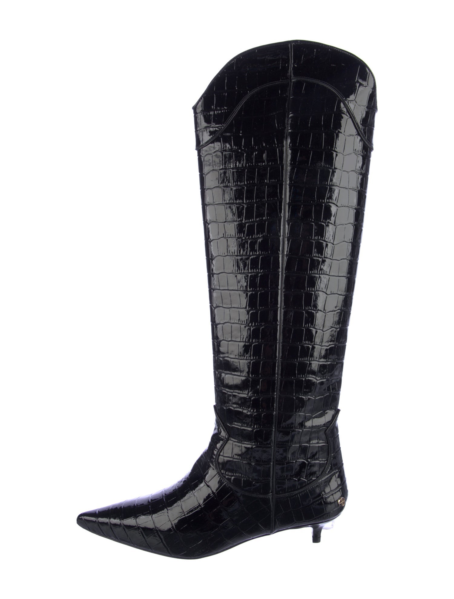Anine Bing Embossed Leather Riding Boots