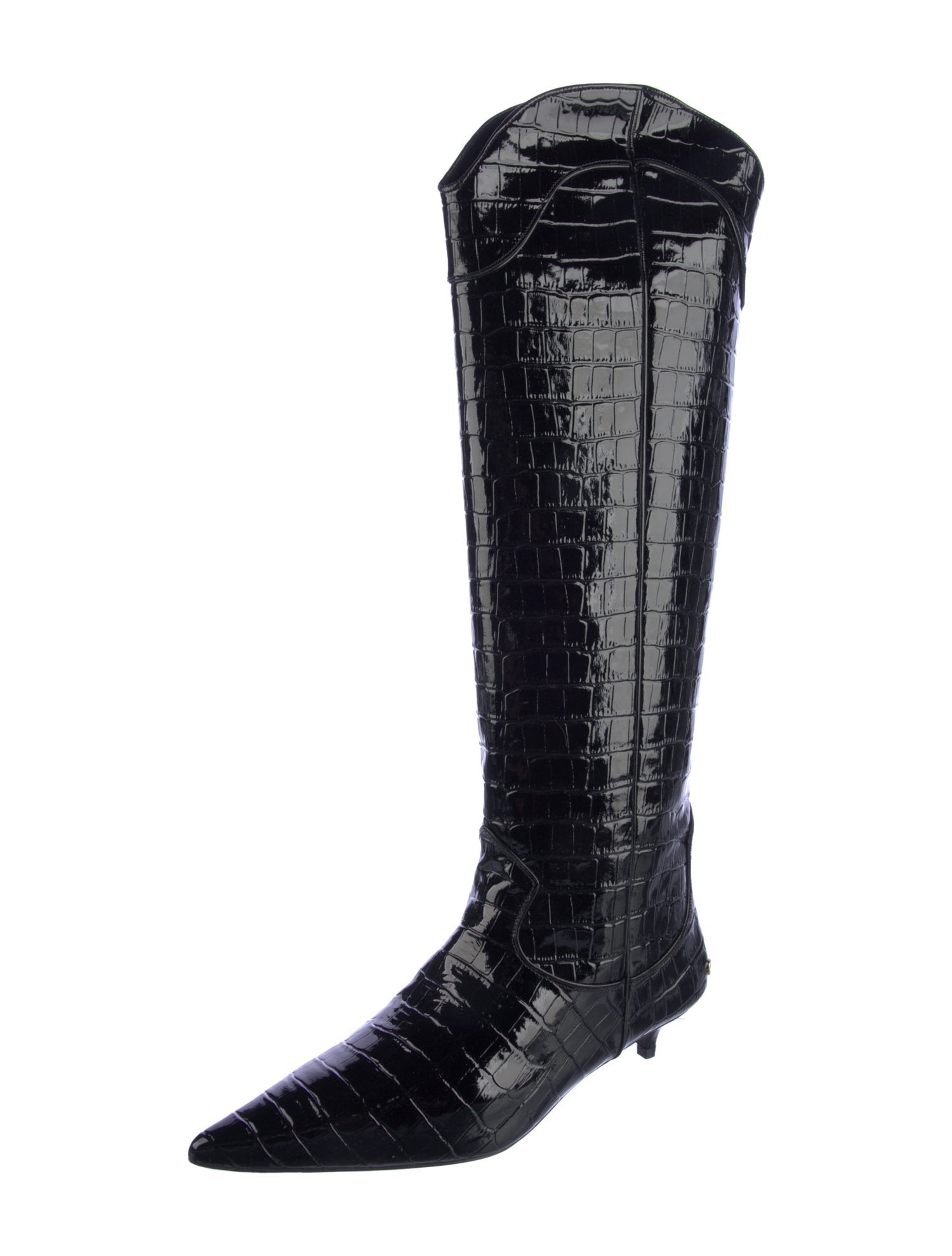 Anine Bing Embossed Leather Riding Boots