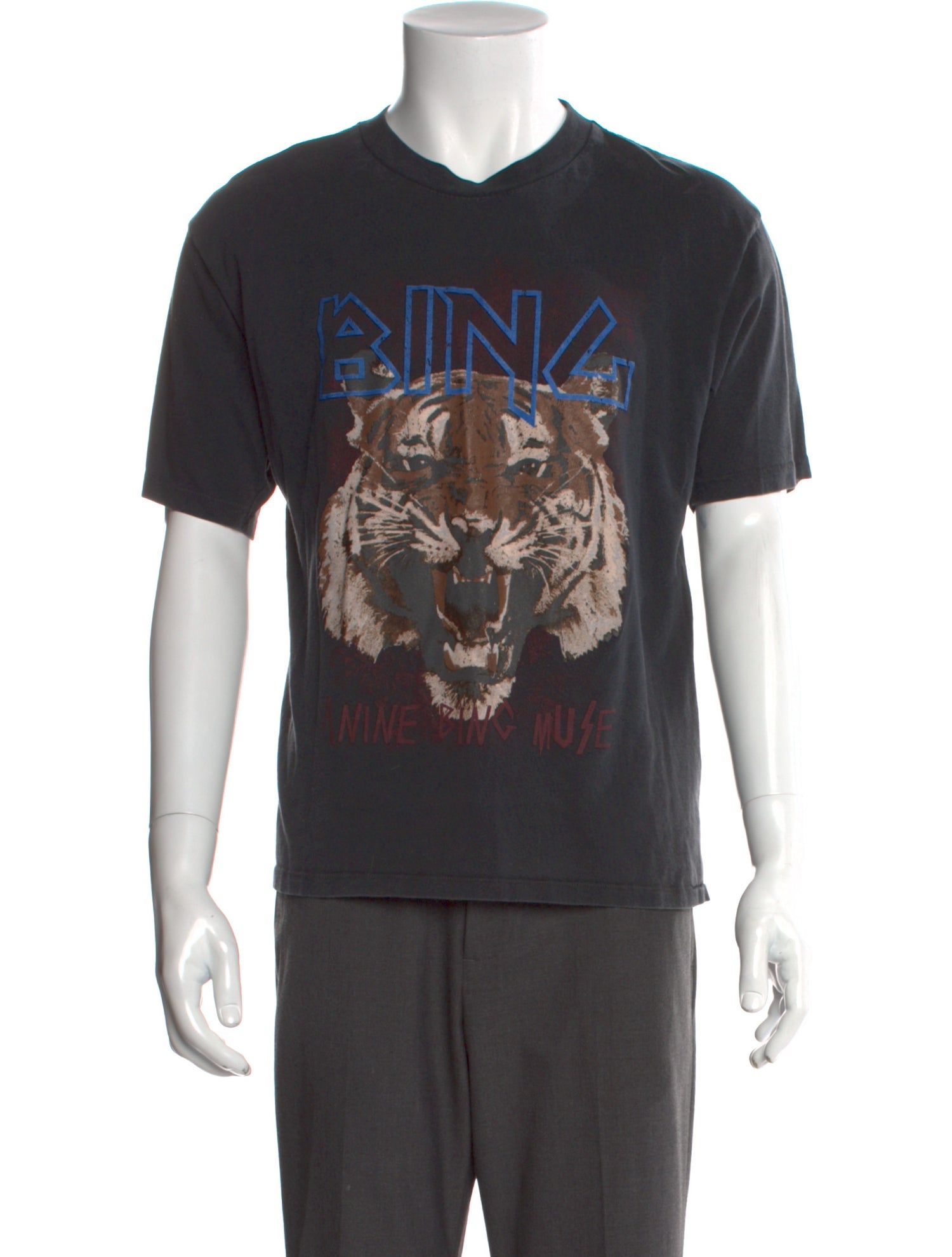 Anine Bing Graphic Print V-Neck T-Shirt