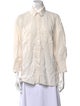 Anine Bing Three-Quarter Sleeve Button-Up Top