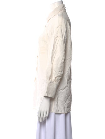 Anine Bing Three-Quarter Sleeve Button-Up Top