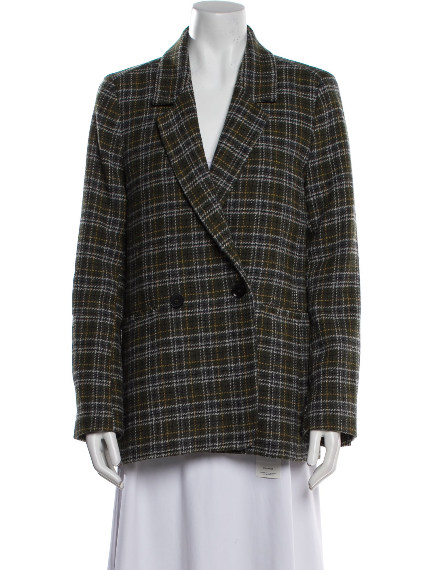 Anine Bing Plaid Print Blazer