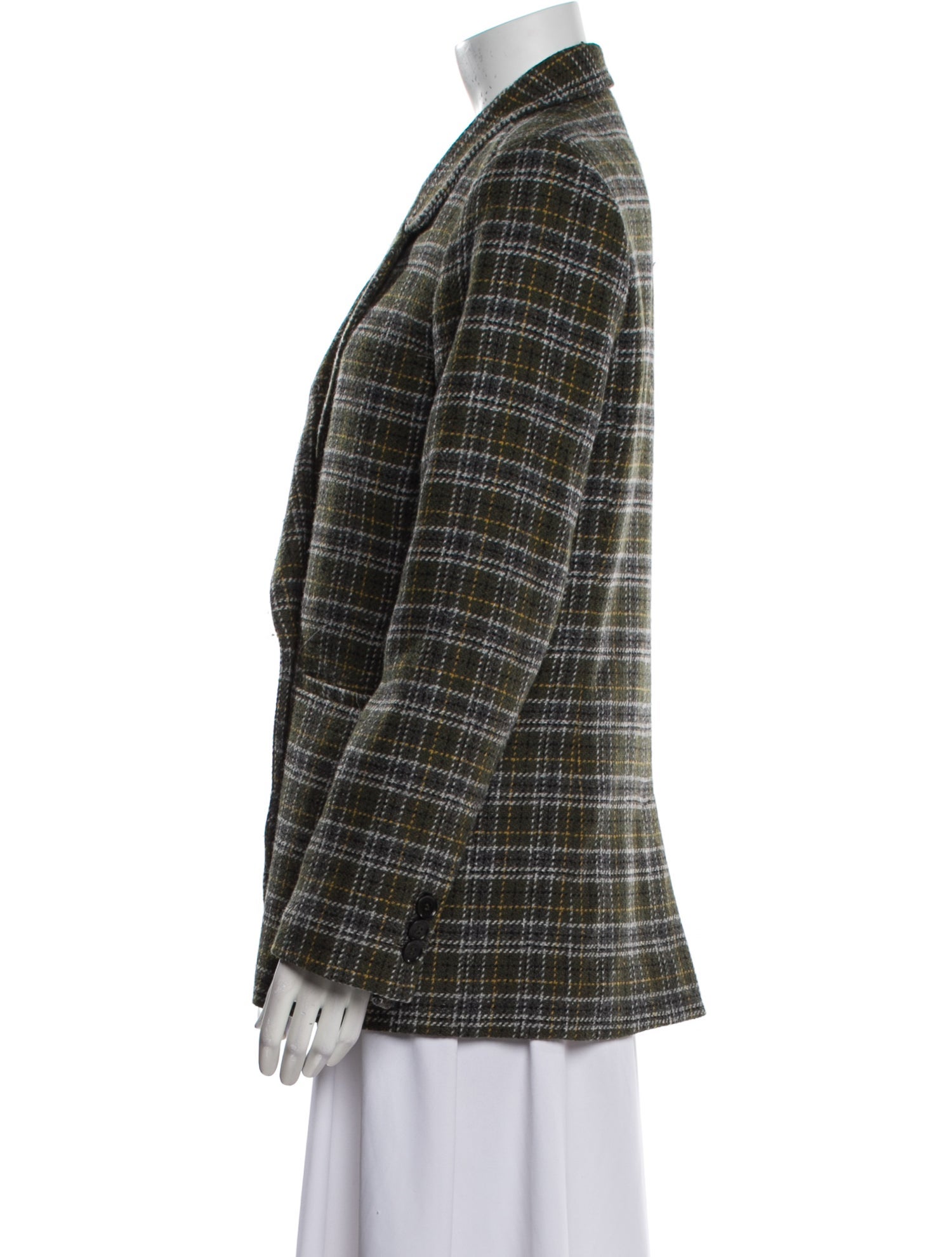 Anine Bing Plaid Print Blazer