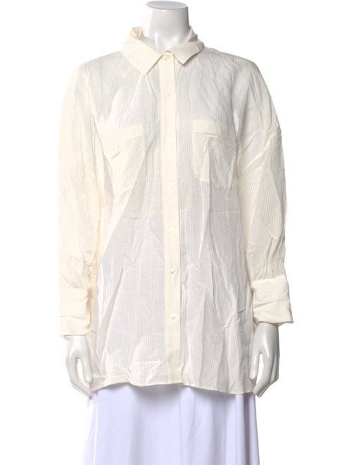 Anine Bing Striped Long Sleeve Button-Up Top