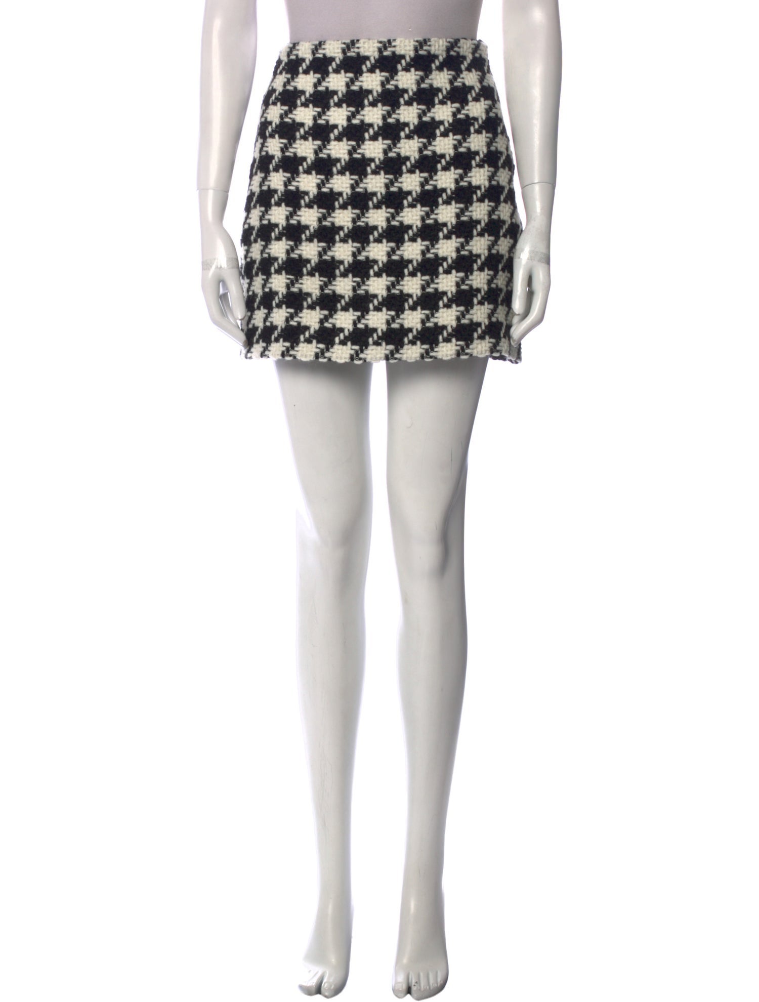 Anine Bing Houndstooth Print Mini Skirt w/ Tags