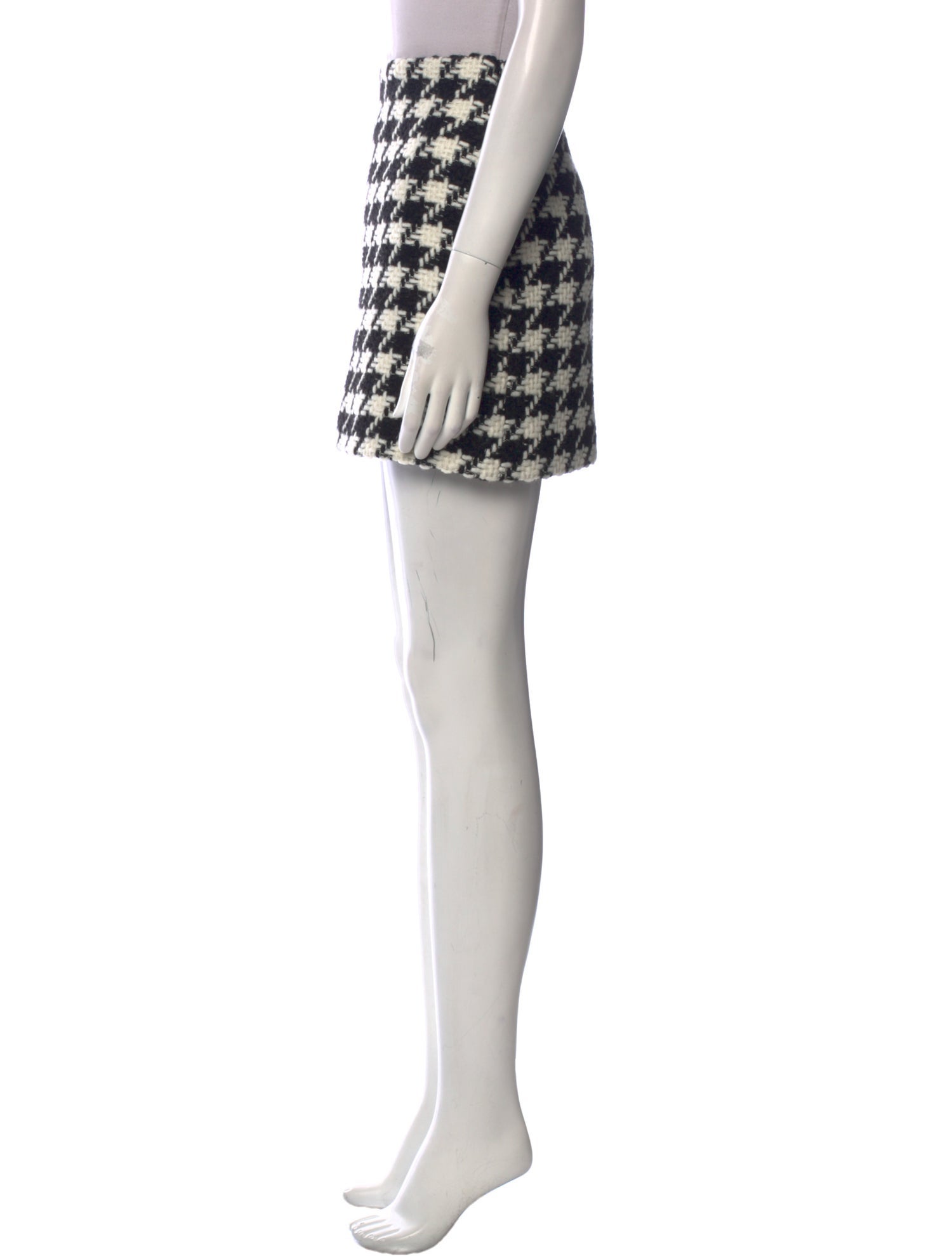 Anine Bing Houndstooth Print Mini Skirt w/ Tags