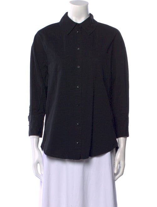 Anine Bing Three-Quarter Sleeve Button-Up Top