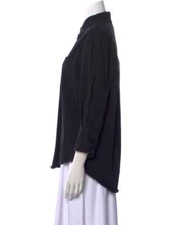Anine Bing Three-Quarter Sleeve Button-Up Top