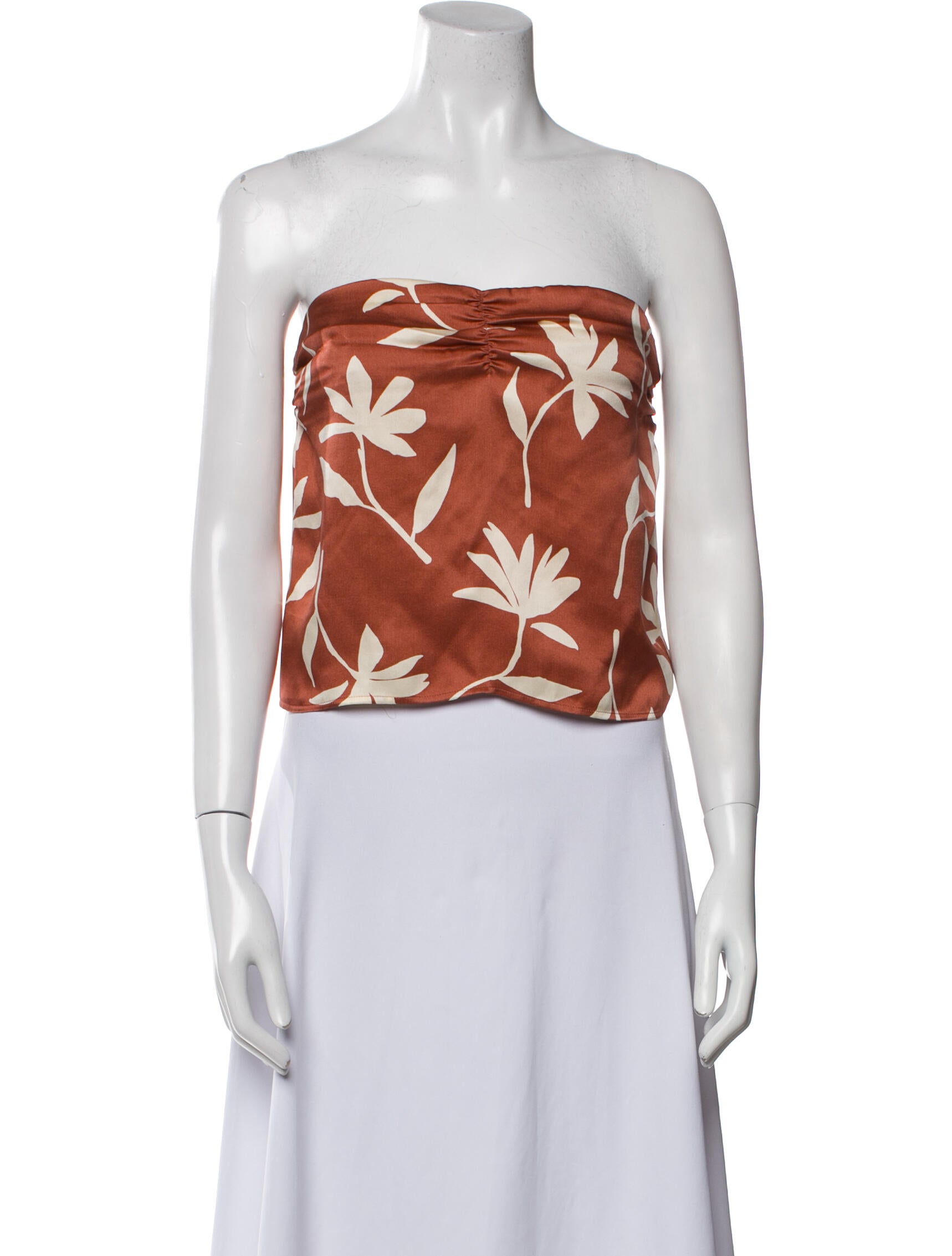 Anine Bing Silk Floral Print Crop Top w/ Tags